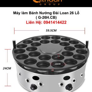 Máy-làm-bánh-nướng-đài-loan-khuông-tròn-26-lỗ-dùng-gas-1