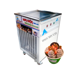 Máy Làm Kem Cuộn Chảo 37cm Vuông