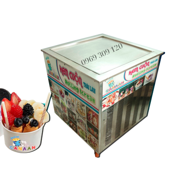 Máy làm Kem Cuộn Thái Lan 1 Chảo 60cm
