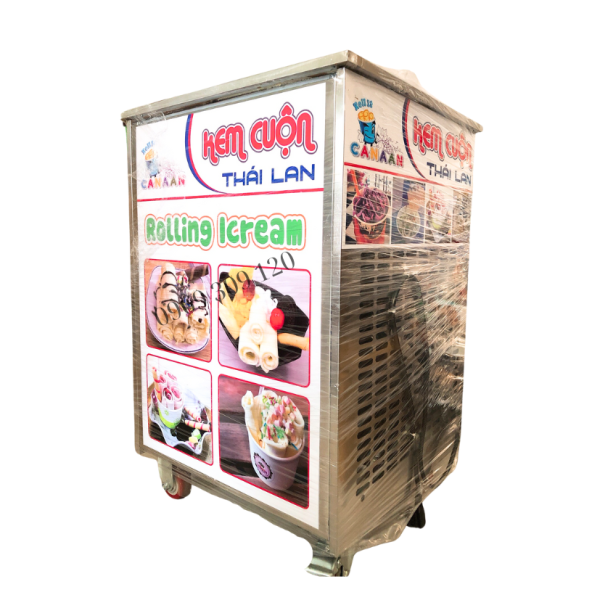 Máy Làm Kem Cuộn Thái Lan MC 42cm thanh lý 95%