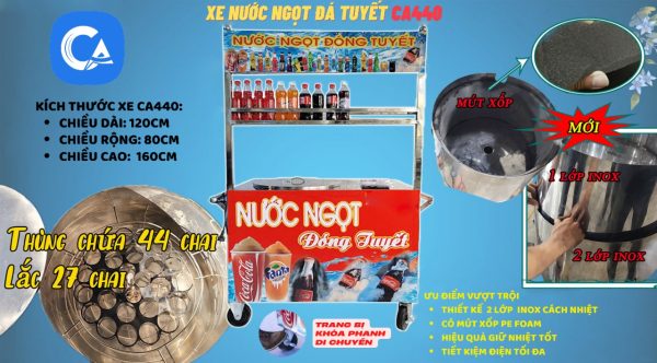 Xe nước ngọt đá tuyết dung tích 44 chai CA440
