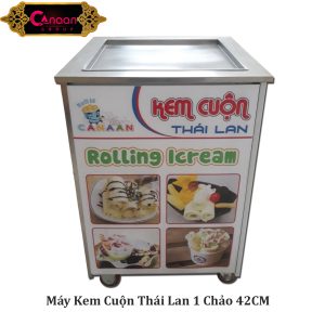 máy kem cuộn 1 chảo 42cm