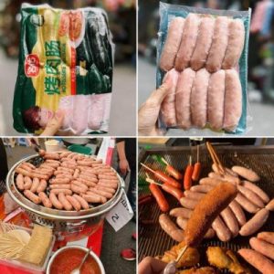 lạp xưởng nướng đá