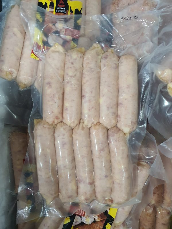 lạp xưởng phô mai kéo sợi