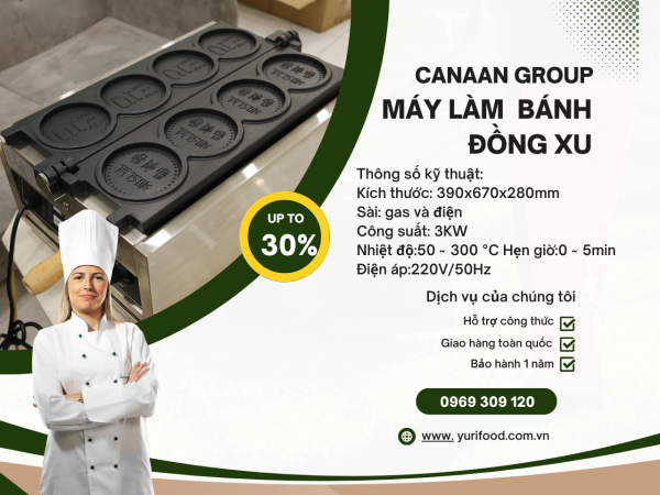 máy làm bánh đồng xu phô mai