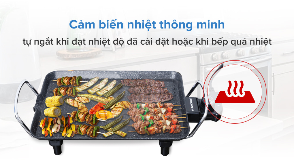 bếp chiên bánh gạo
