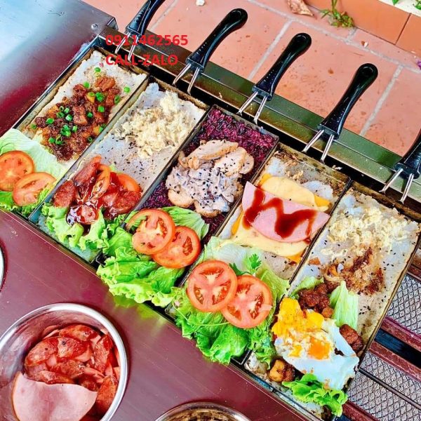 Máy làm cơm cháy kẹp 4 khuôn - Ảnh 2