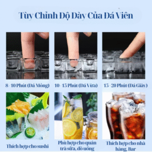 Đá viên tinh khiết từ máy làm đá CAD-K600