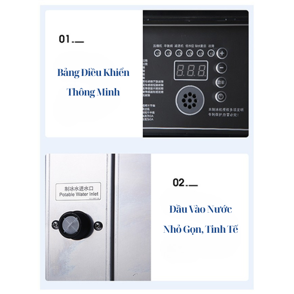 Vệ sinh máy làm đá viên tách rời CAD-K4000