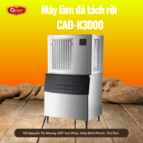 Máy Làm Đá Viên Tách Rời CAD-K3000 công suất 3 tấn